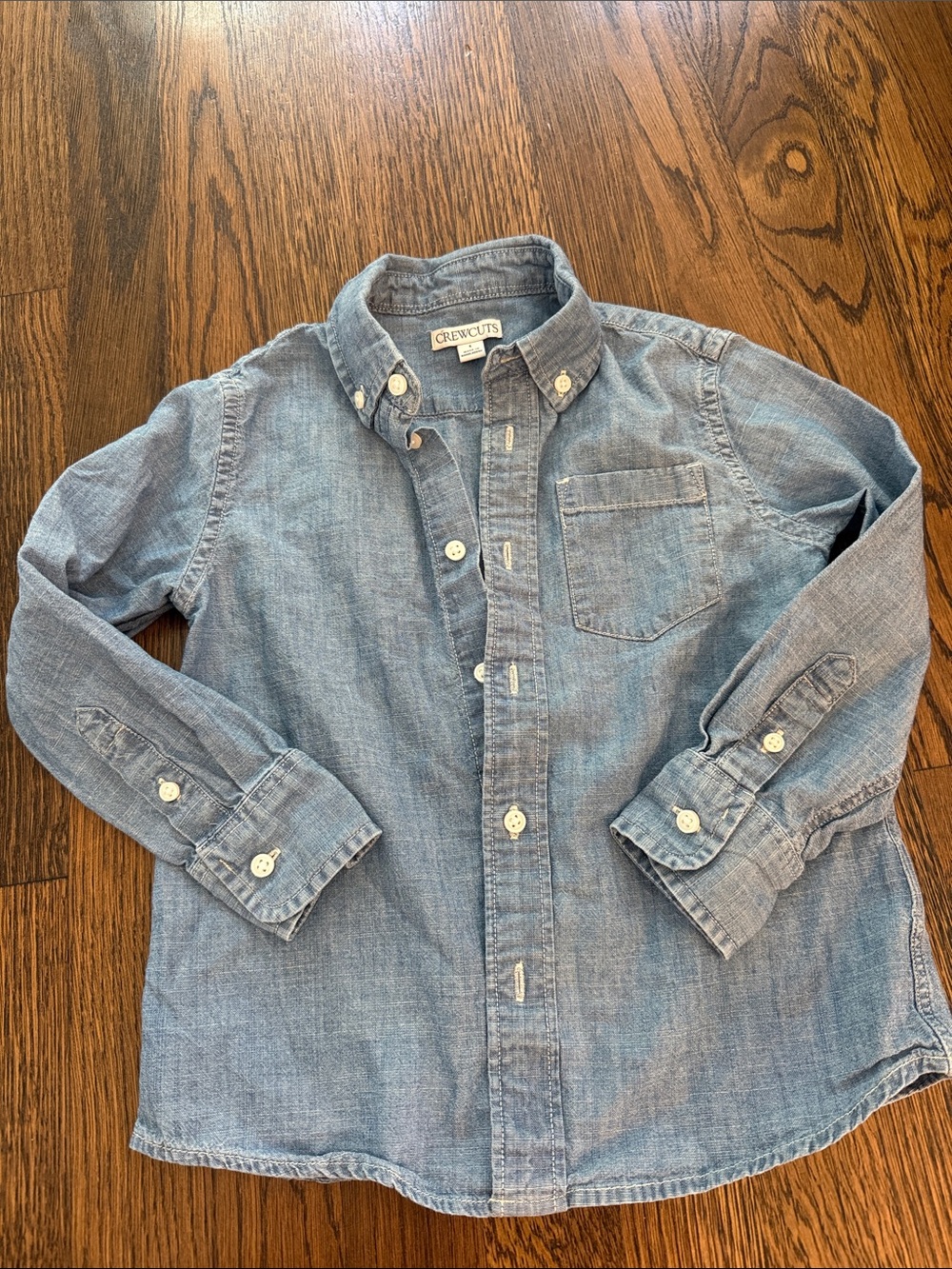 Crewcuts Boys Chambray Button Down Shirt